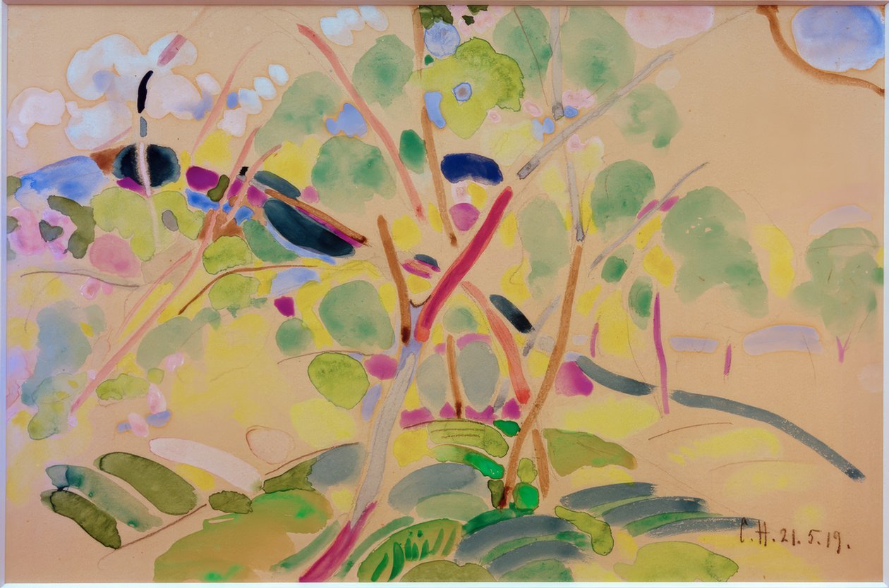 Paesaggio con alberi a Pretzfeld da Curt Herrmann
