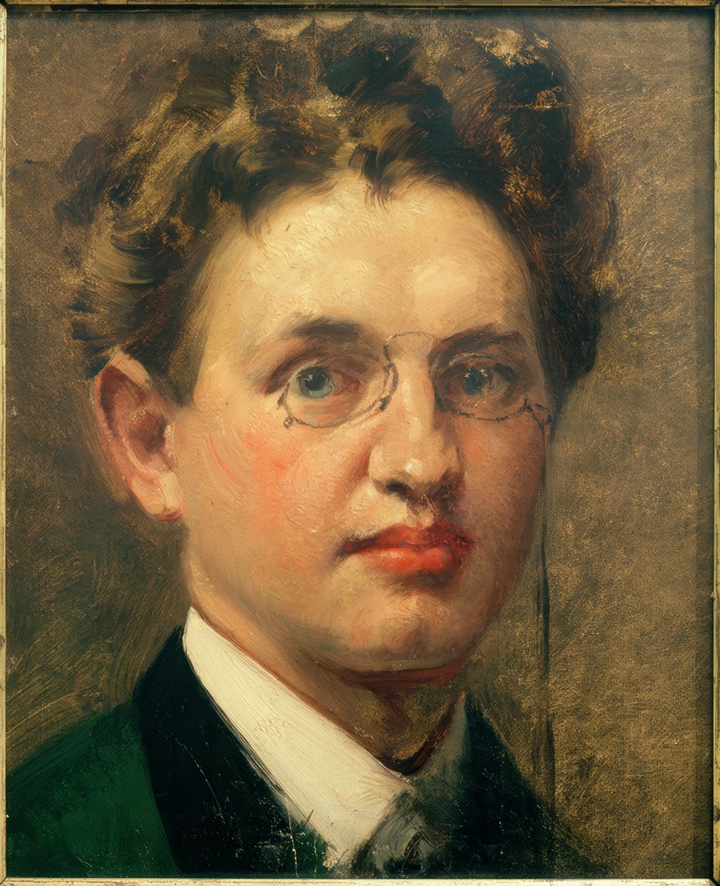 Autoritratto, di fronte, con pince-nez da Curt Herrmann