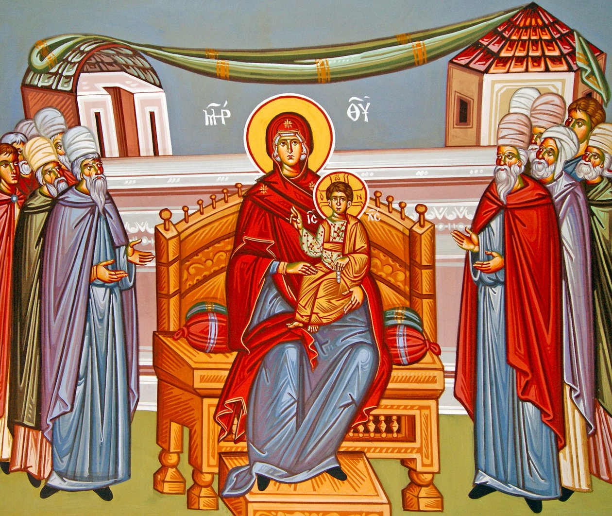Gli anziani celebrano la Vergine Maria, Cipro da Cypriot