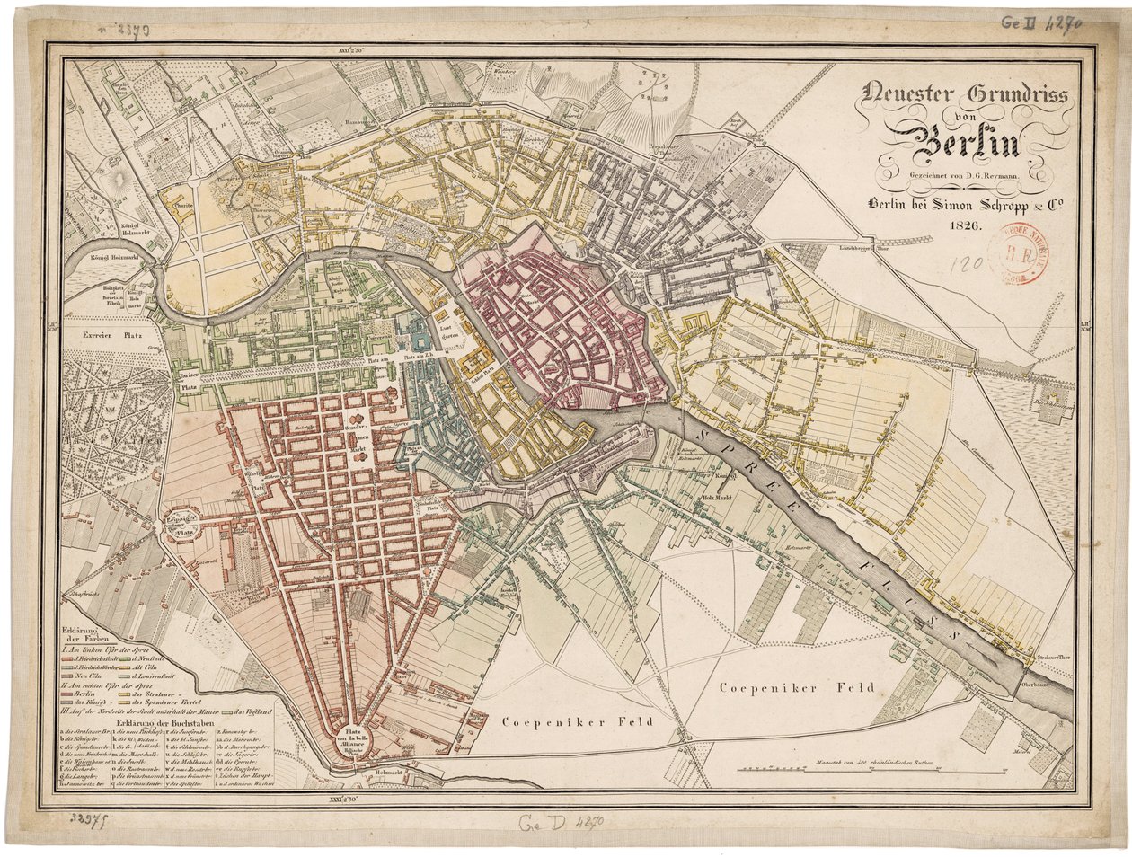 Ultima pianta di Berlino da Daniel Gottlob Reymann