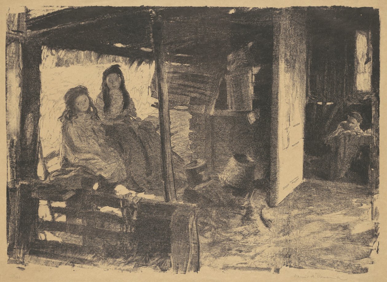 Senza titolo (2 ragazze in un fienile) da Daniel Albert Veresmith