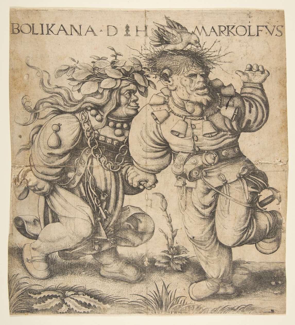 Bolinka e Marcolfus, fine XV-inizio XVI secolo da Daniel Hopfer