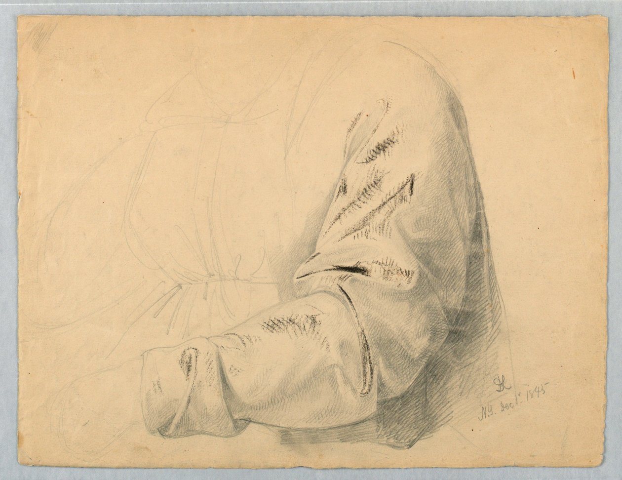 Studio di drappeggio della manica da Daniel Huntington