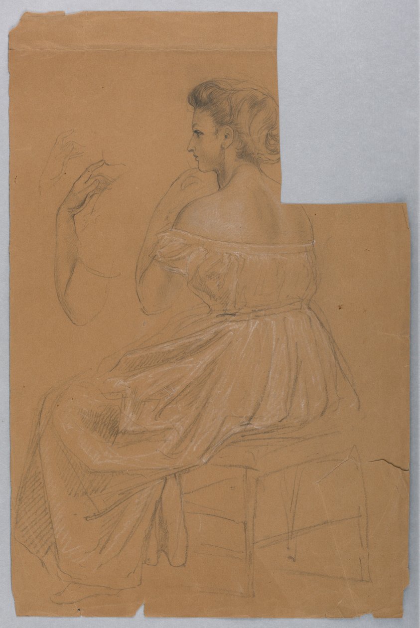 Disegno, Studio per "Tiziano in mostra", 1872 da Daniel Huntington