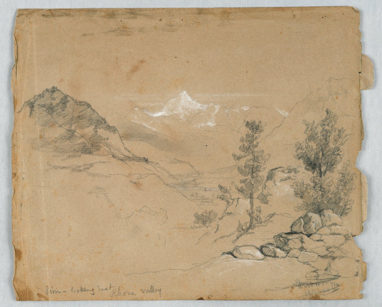Sion, guardando a est, valle del Rodano da Daniel Huntington