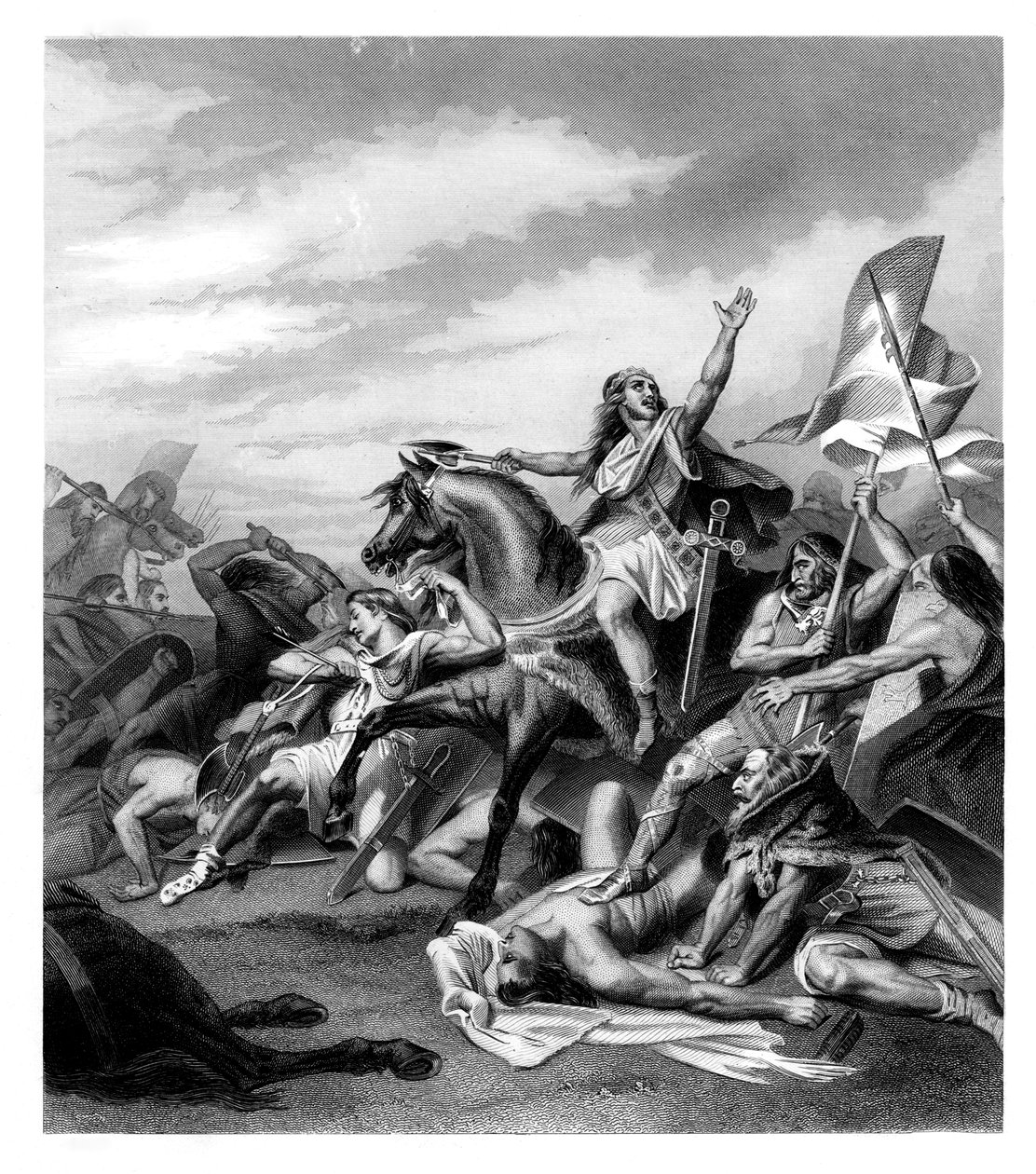 Battaglia di Tolbiacum, 496 d.C., 1875 da Daniel John Pound