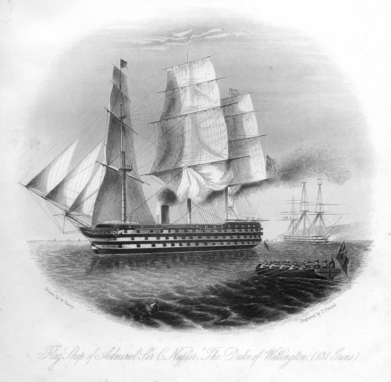 HMS Duke of Wellington, 1857 da Daniel John Pound