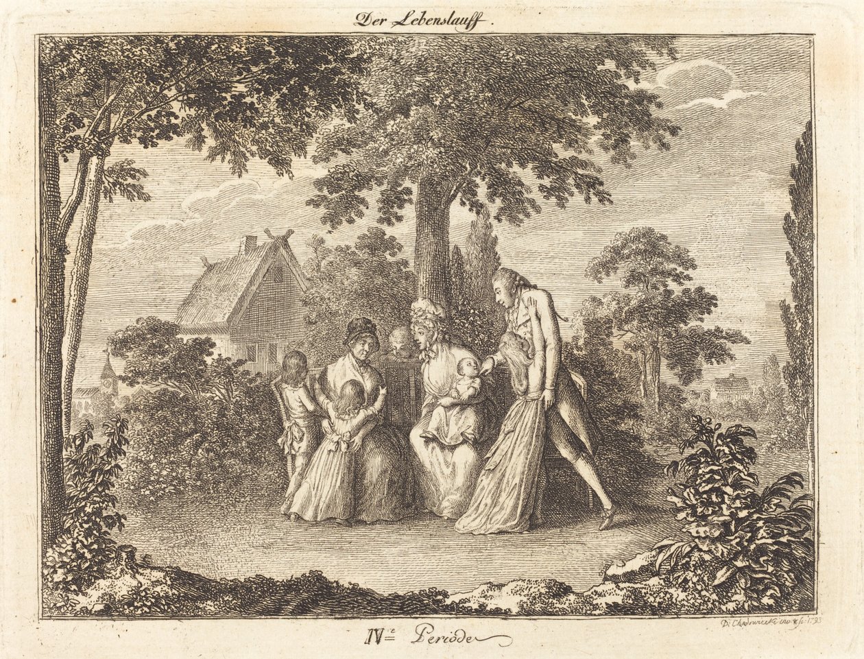 Famiglia in crescita da Daniel Nikolaus Chodowiecki
