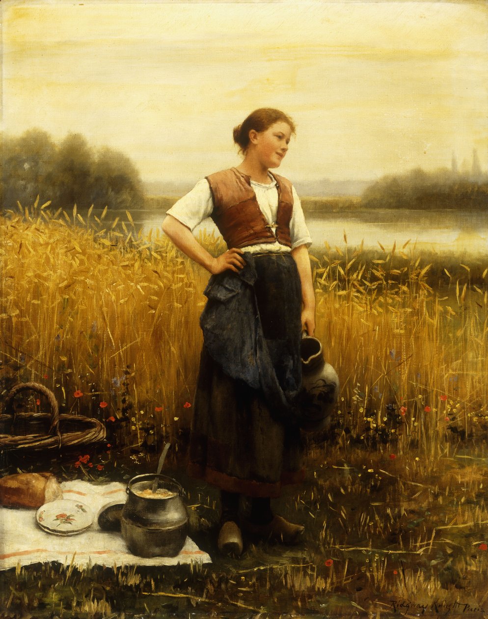 Un pranzo del raccolto da Daniel Ridgway Knight