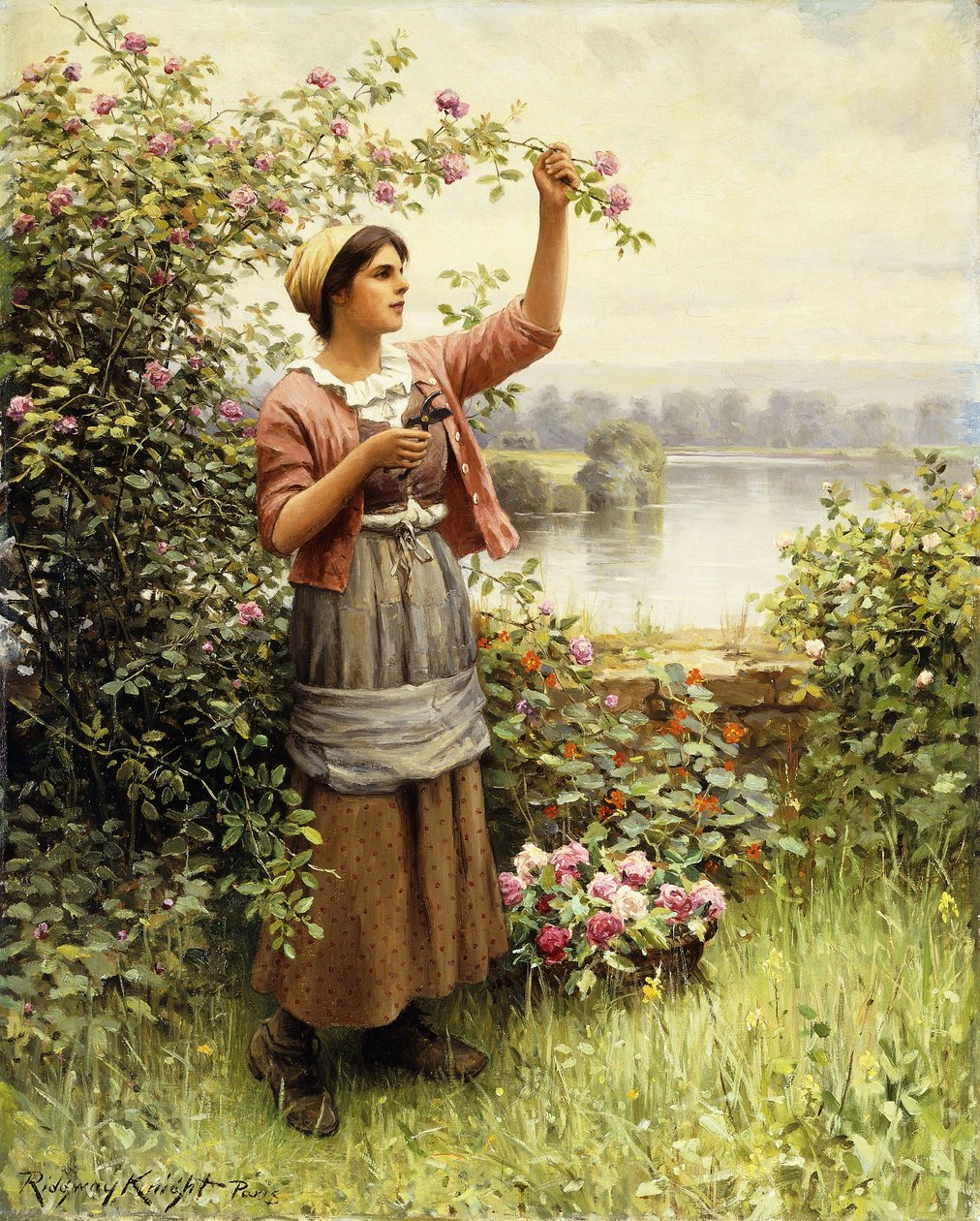 Tagliando rose lungo la Senna da Daniel Ridgway Knight