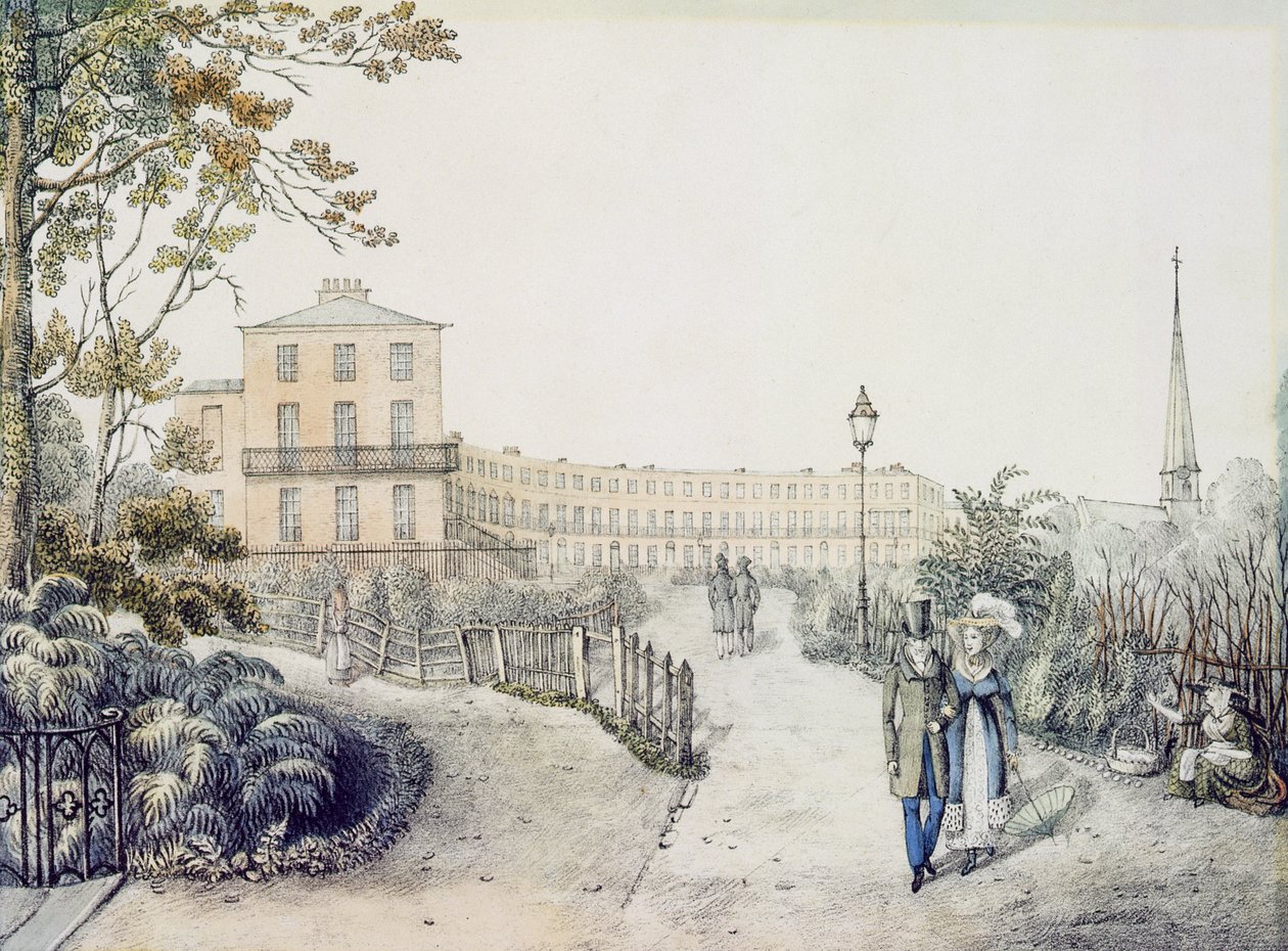 Il Crescent, Cheltenham, 1821 da Daniel Thomas Egerton