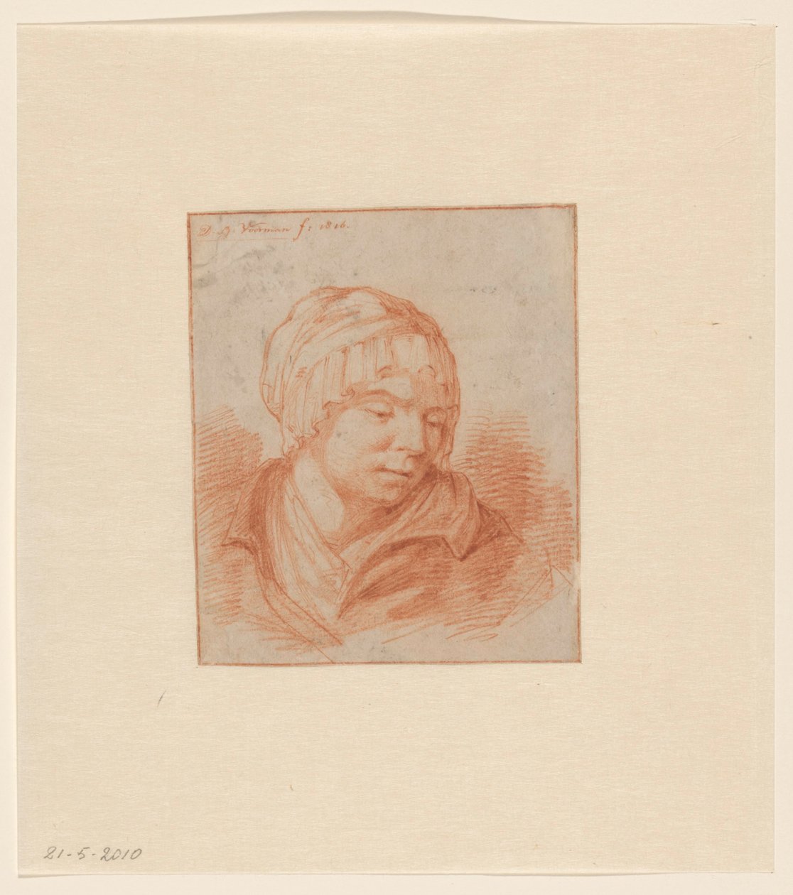 Studio di una testa di donna da Daniël Batavus Voorman