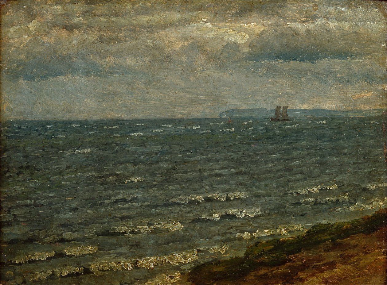 Paesaggio marino con pioggia imminente. Lillebælt da Dankvart Dreyer