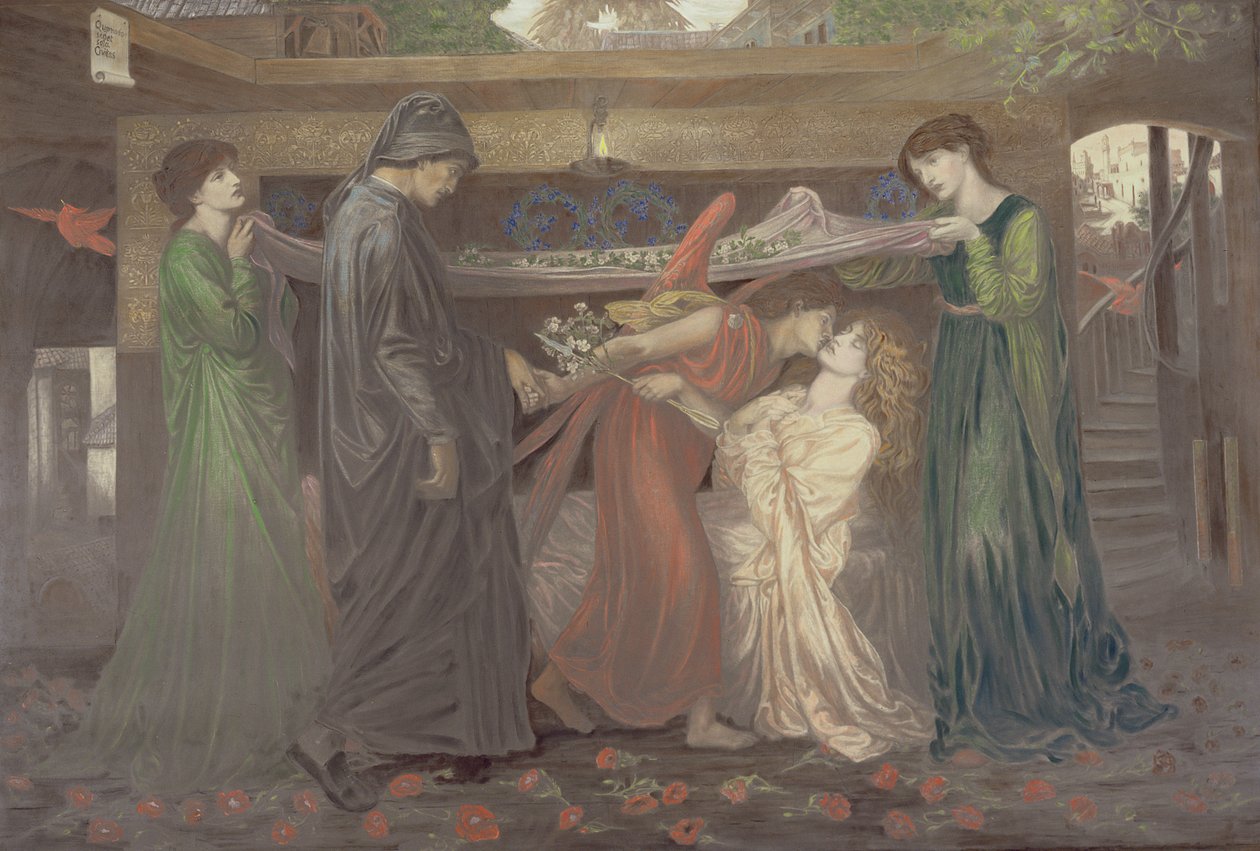 Il sogno di Dante: la morte di Beatrice da Dante Gabriel Charles Rossetti