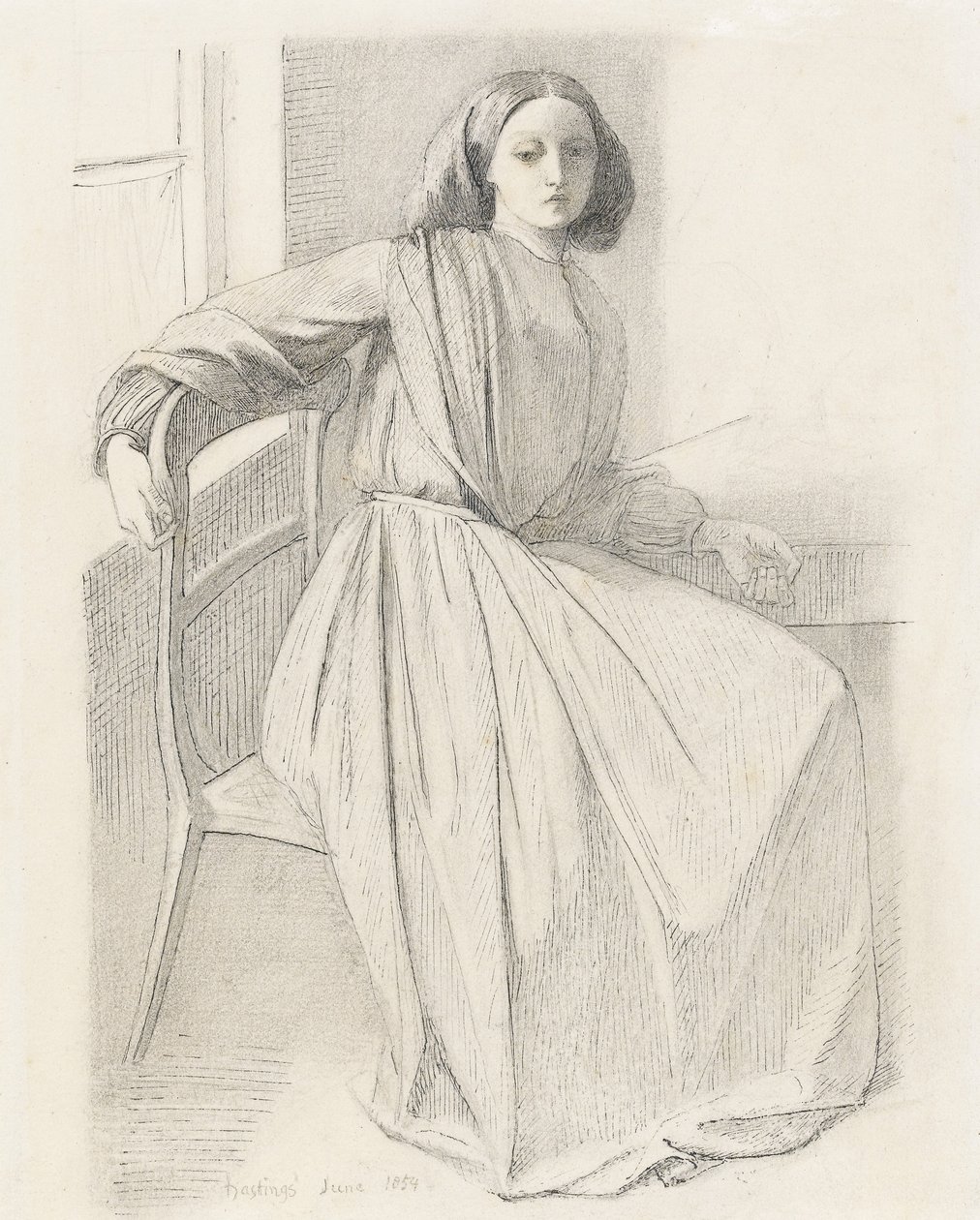 Ritratto di Elizabeth Siddal, 1854-56 da Dante Gabriel Charles Rossetti