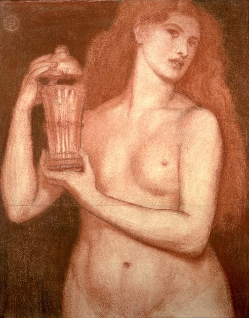 Studio di un nudo femminile da Dante Gabriel Charles Rossetti