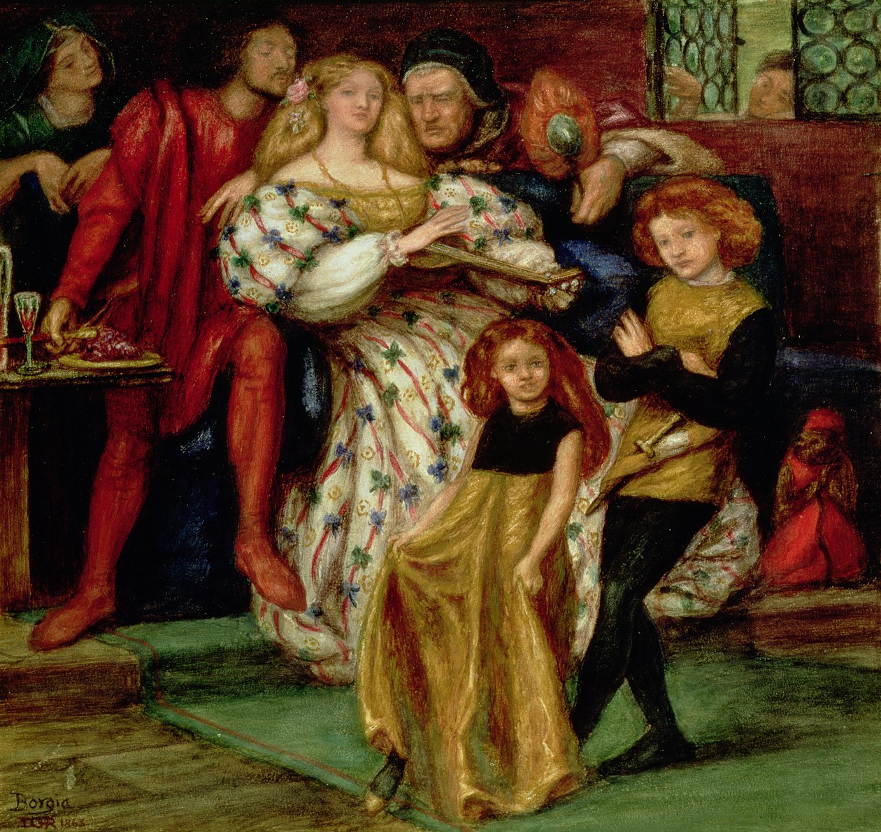 La famiglia Borgia, 1863 da Dante Gabriel Charles Rossetti