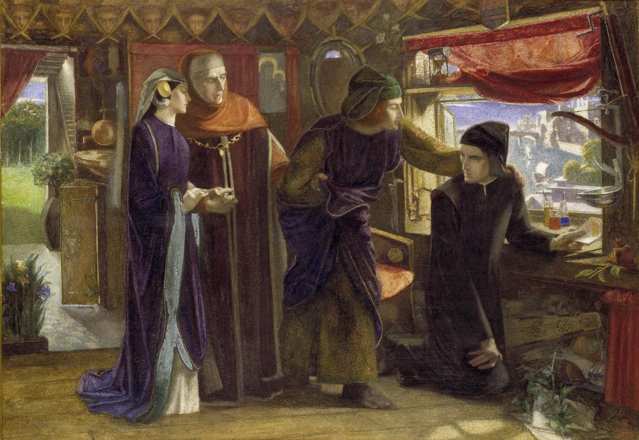 Il Primo Anniversario della Morte di Beatrice, 1853-54 da Dante Gabriel Charles Rossetti