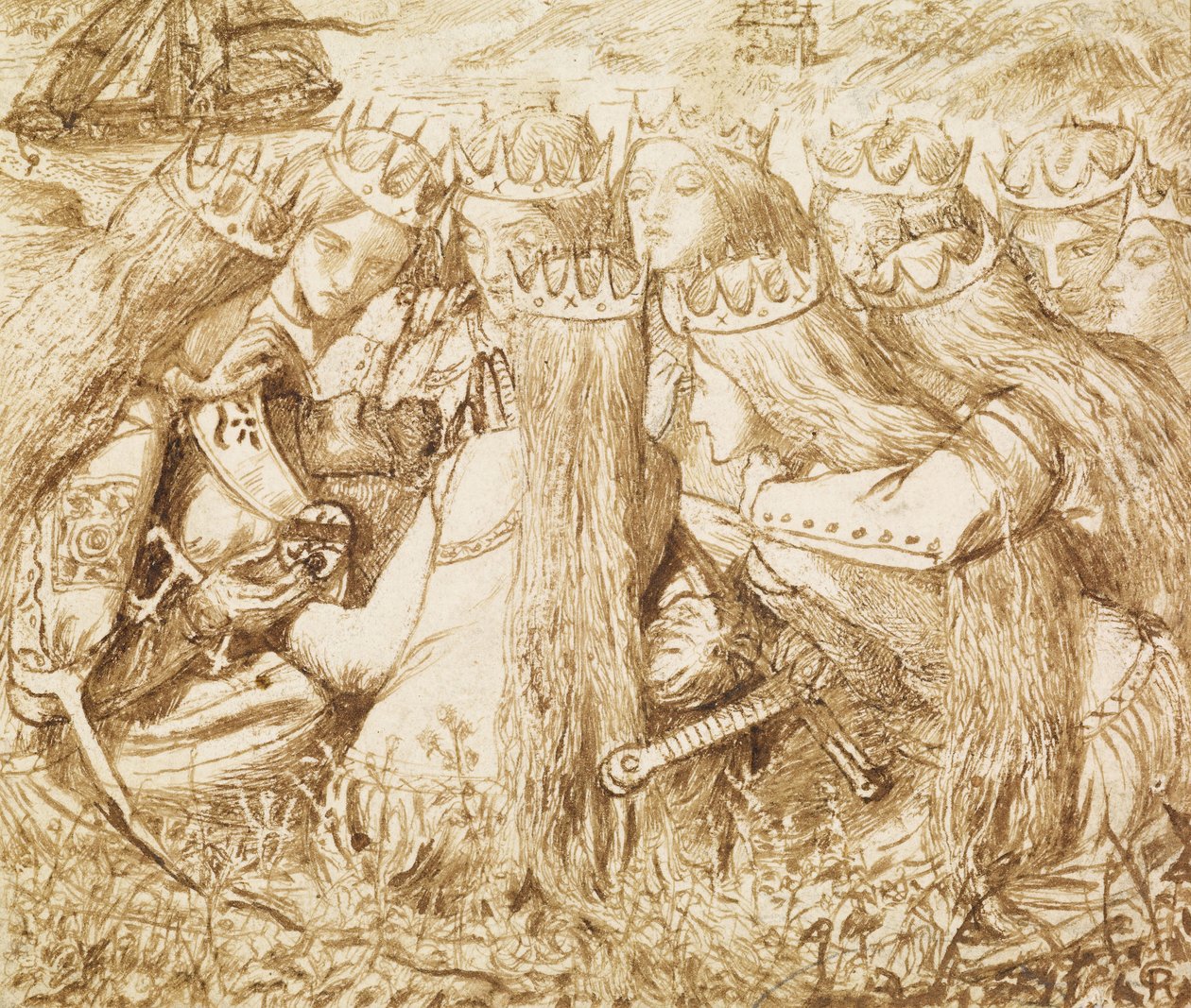 Progetto per Moxons Tennyson da Dante Gabriel Charles Rossetti