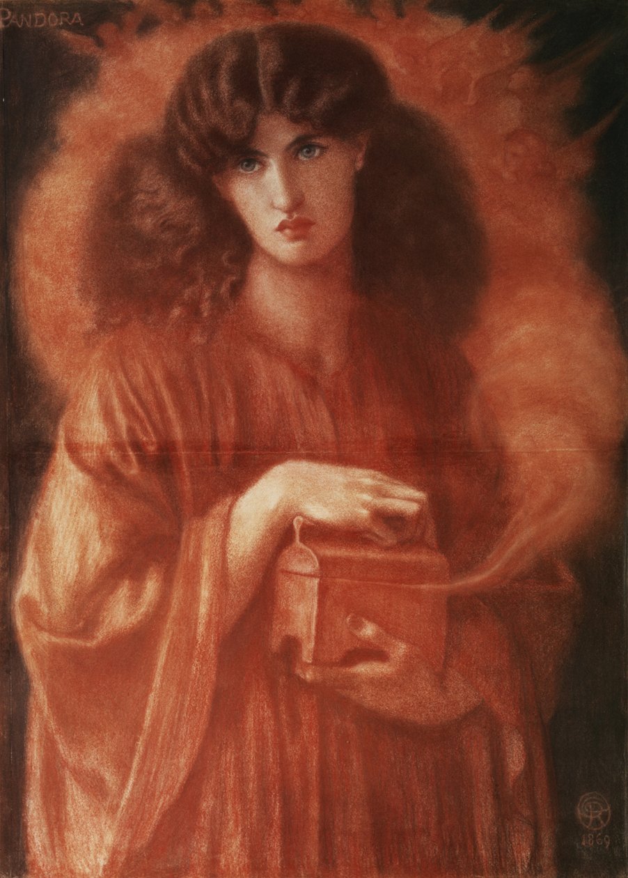 Pandora, 1869 da Dante Gabriel Charles Rossetti