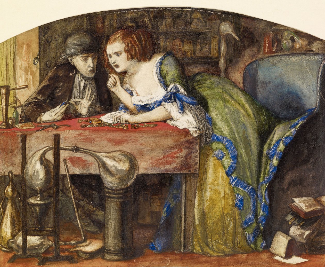 Il laboratorio da Dante Gabriel Charles Rossetti