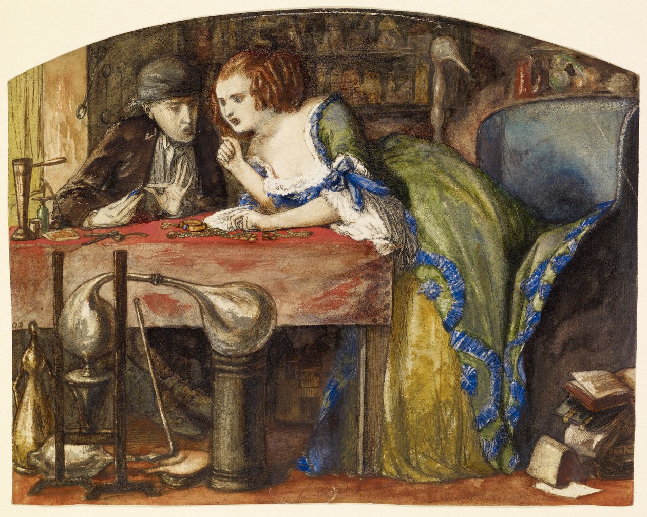 Il laboratorio da Dante Gabriel Charles Rossetti