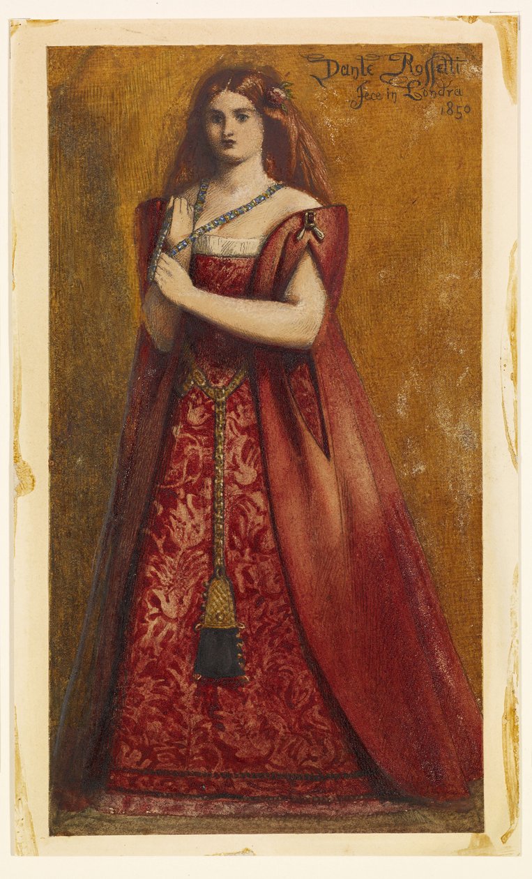 Rosso Vestita [Dressed in Red] da Dante Gabriel Rossetti