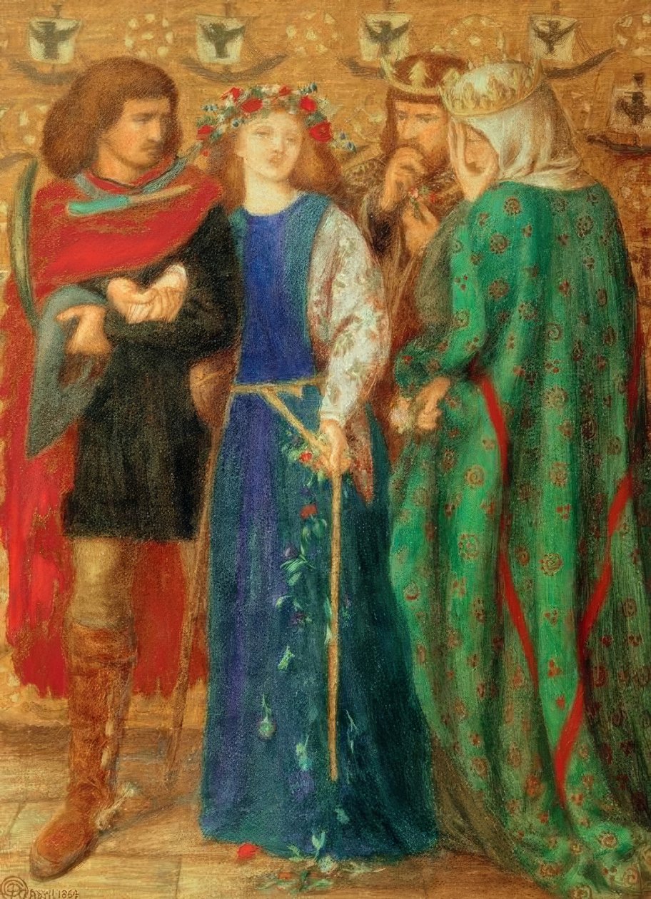 La prima follia di Ofelia da Dante Gabriel Charles Rossetti