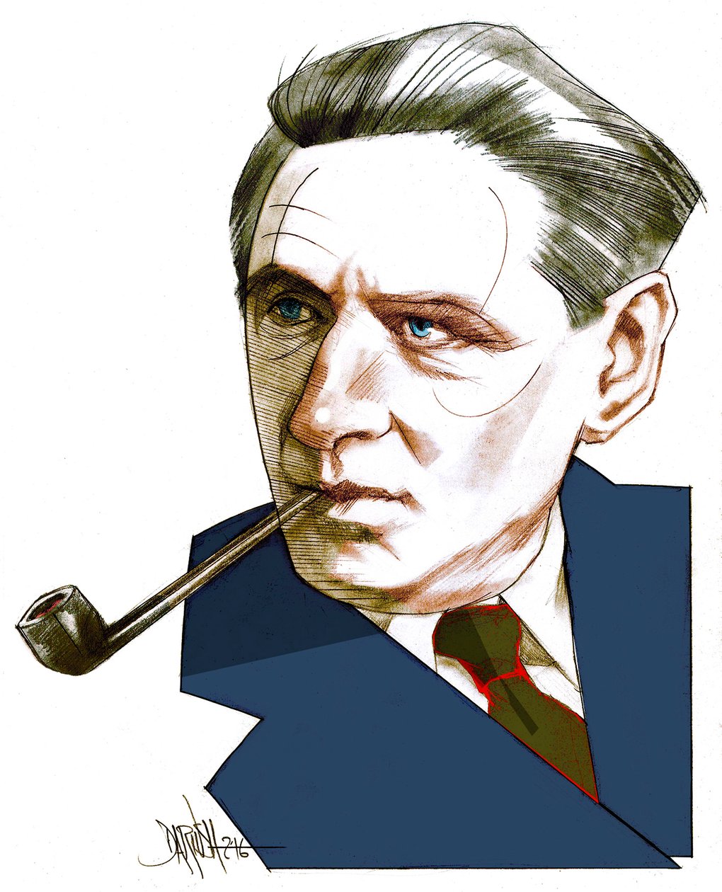 Broch Hermann, 2016 (disegno digitale a matita colorata) da Dariush Radpour