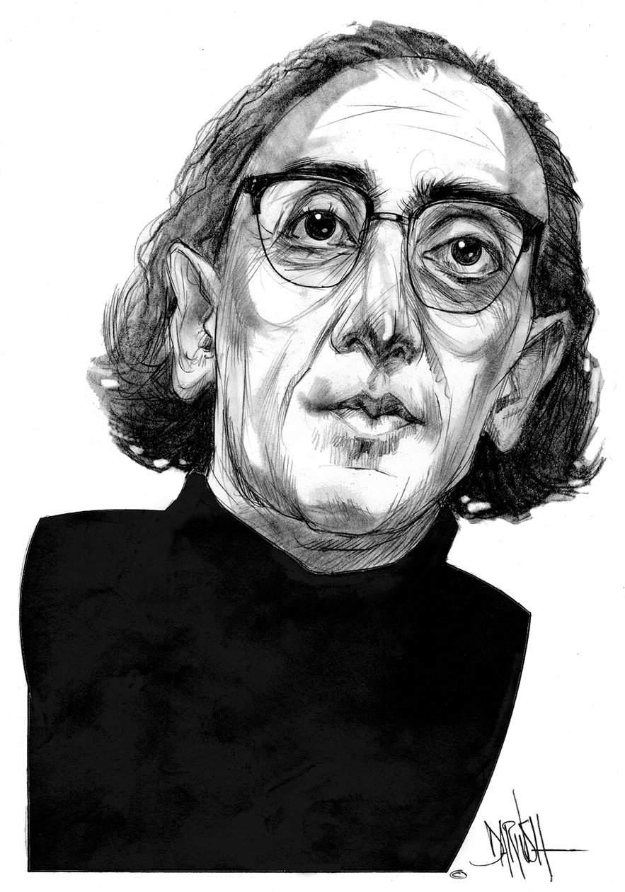 Franco Battiato (pencil drawing) da Dariush Radpour