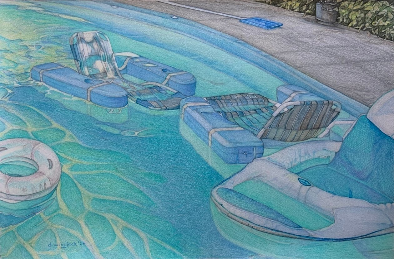 Summer Vibes, 2024 (matita su carta) da Darrell Windjack