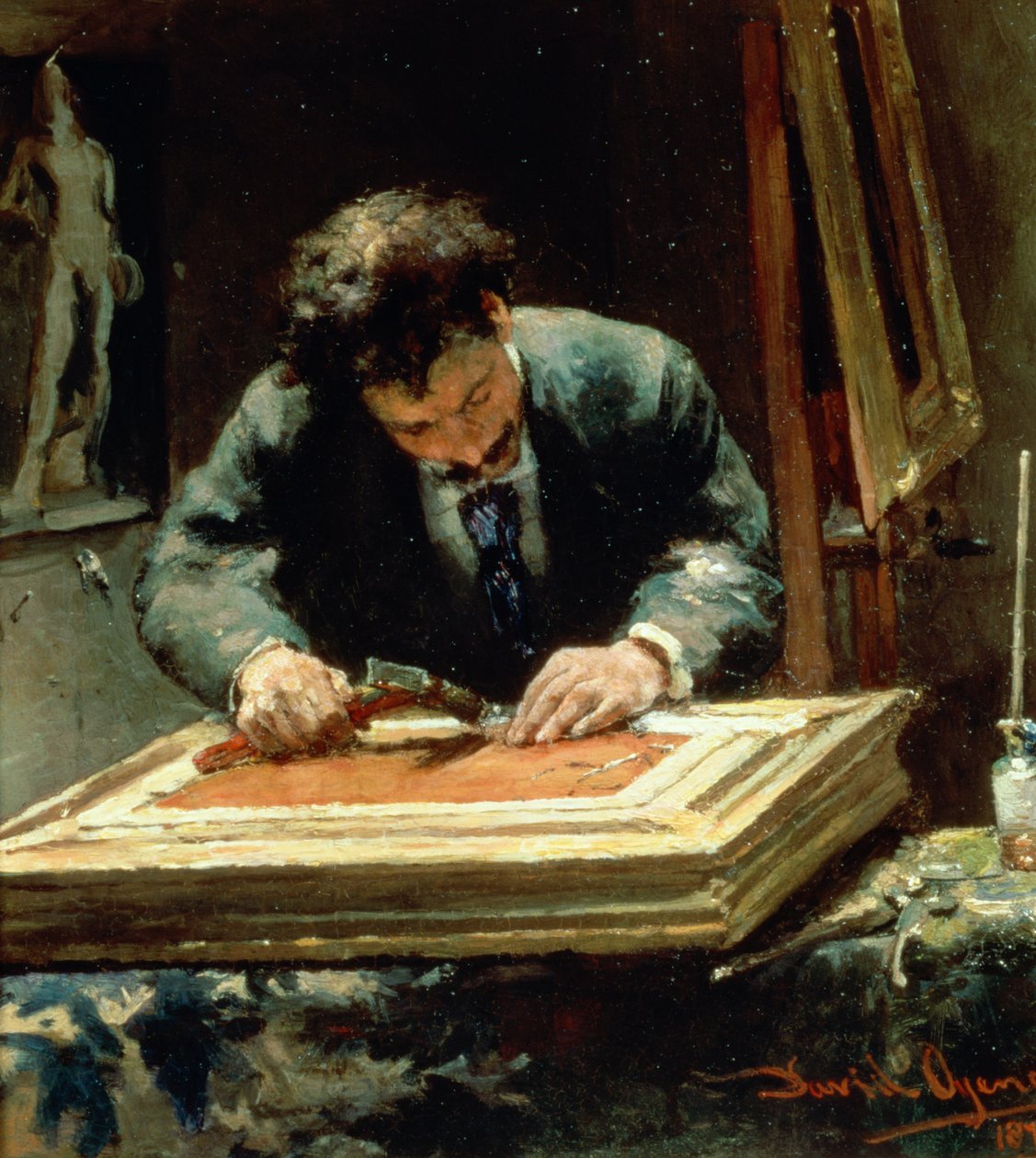 Il corniciaio, 1878 da David Oyens