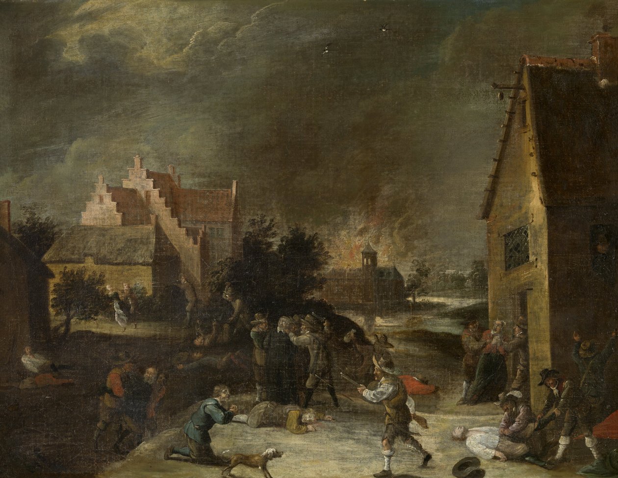 Saccheggio di un villaggio da David Teniers the Younger