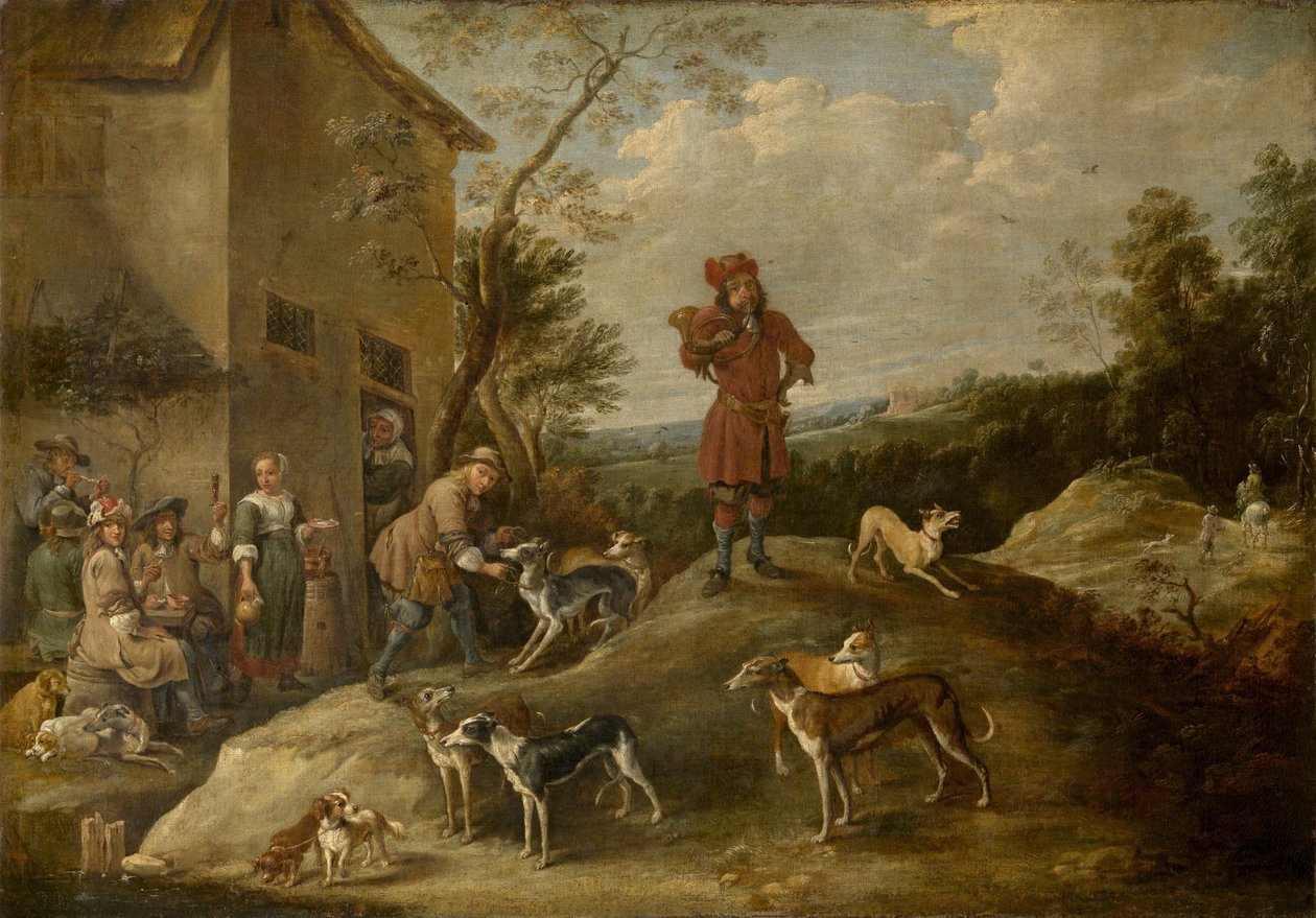 Cacciatori a riposo da David Teniers the Younger