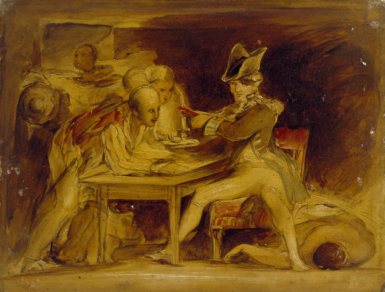 Nelson sigilla la lettera di Copenaghen, c. 1835 da David Wilkie