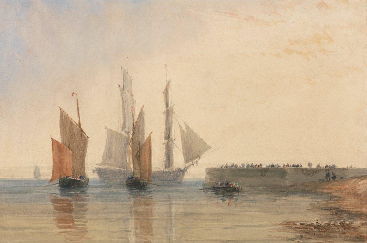 Ingresso al porto di Calais da David Cox