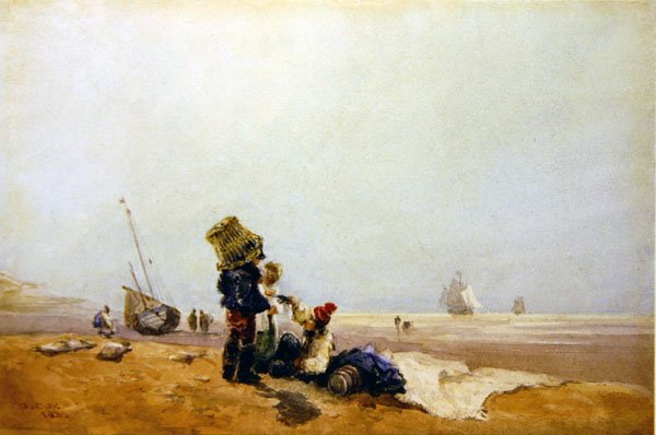 Pescatori sulla riva da David Cox