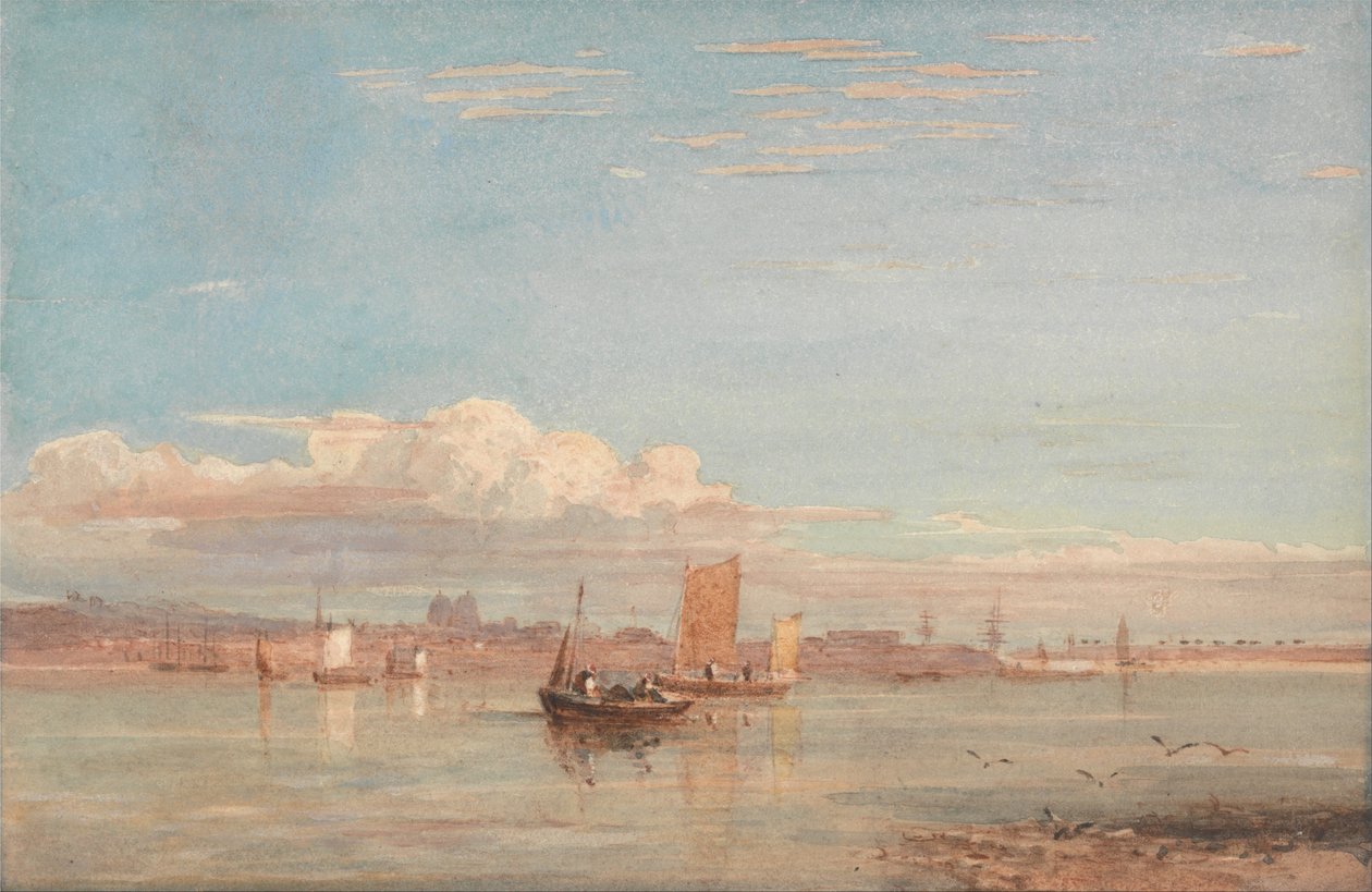 Ospedale di Greenwich da Woolwich Reach da David Cox