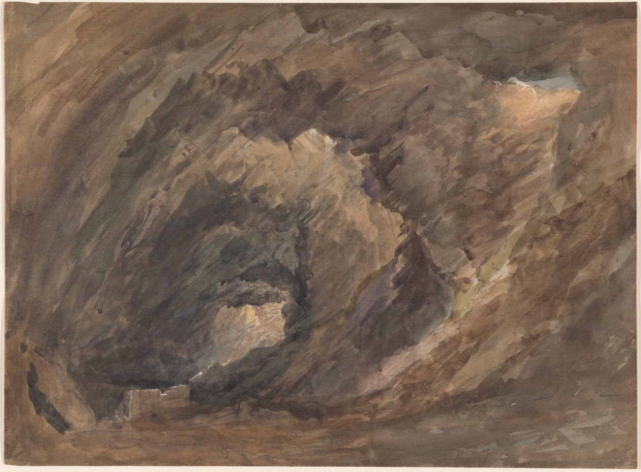 Interno di una grotta da David Cox