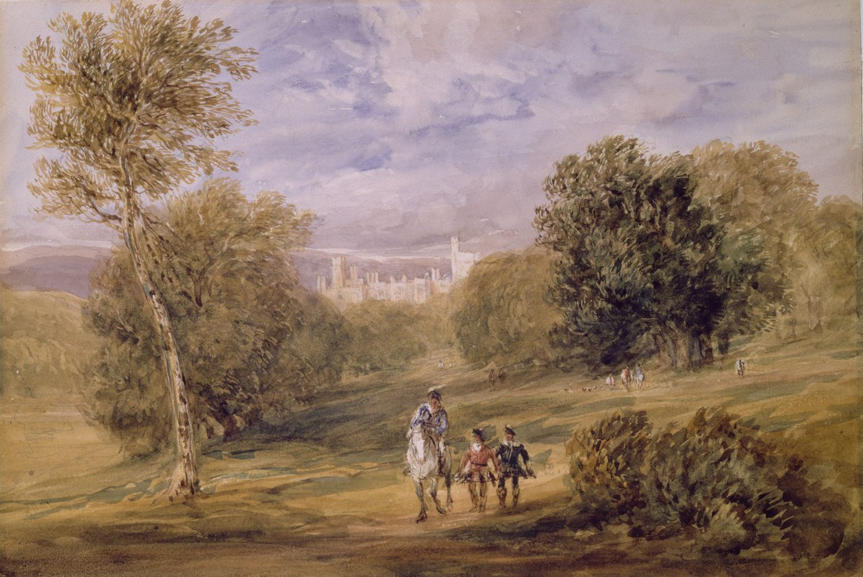 Haddon Hall dal parco, 1831 da David Cox