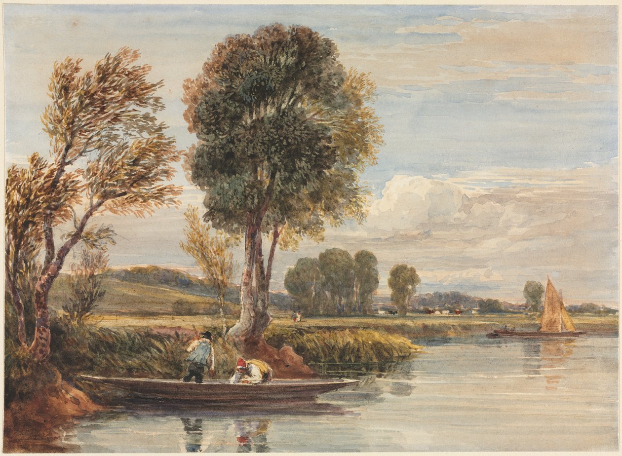 Sul Tamigi, c. 1827-1829 da David Cox