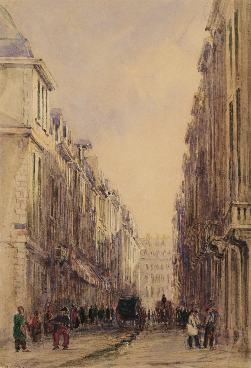 Rue Vivienne, Parigi da David Cox