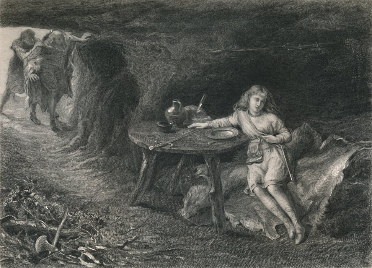 Imogen nella caverna, Cymbeline da David Desvachez