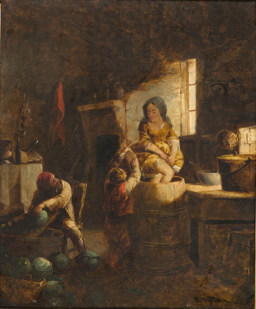 Preparazione dei crauti, c.1859 da David Gilmour Blythe