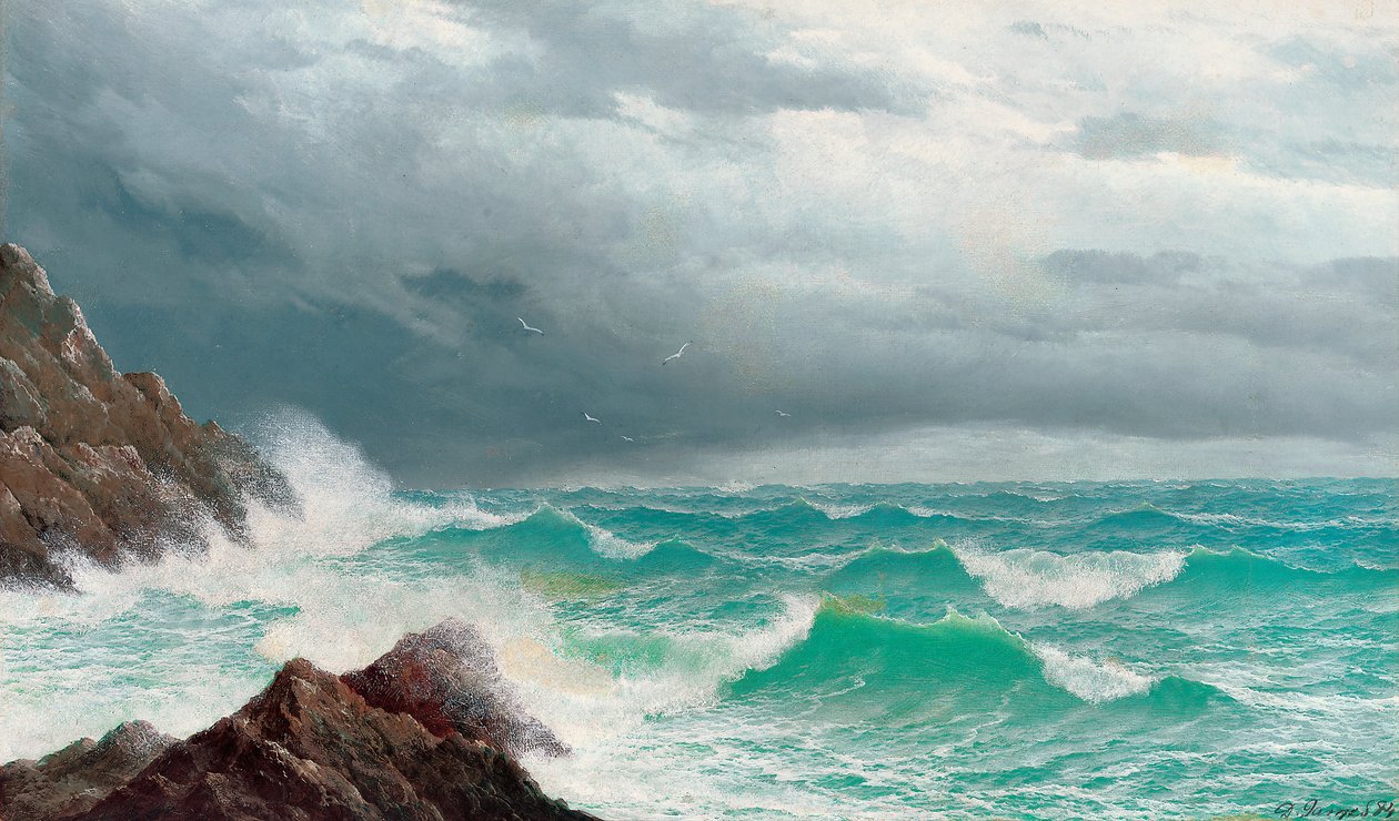 Baia di Fistral, Cornovaglia, 1885 da David James