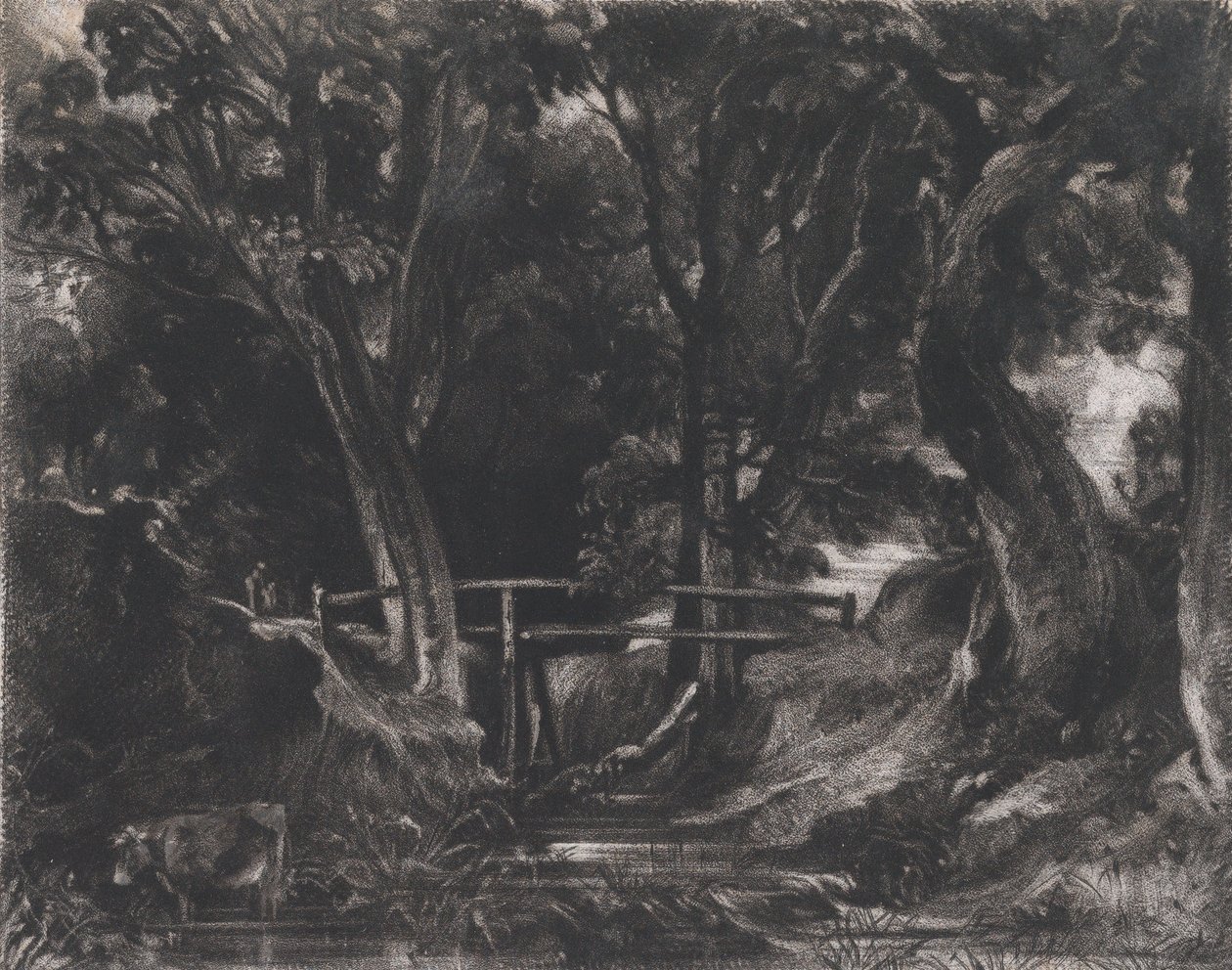 Una valle, Helmingham Park, Suffolk, 1830 da David Lucas