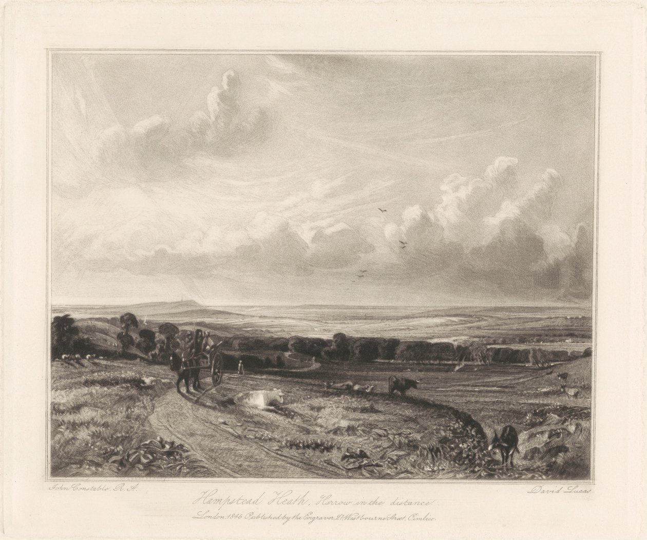 Hampstead Heath, Harrow in Lontananza da David Lucas