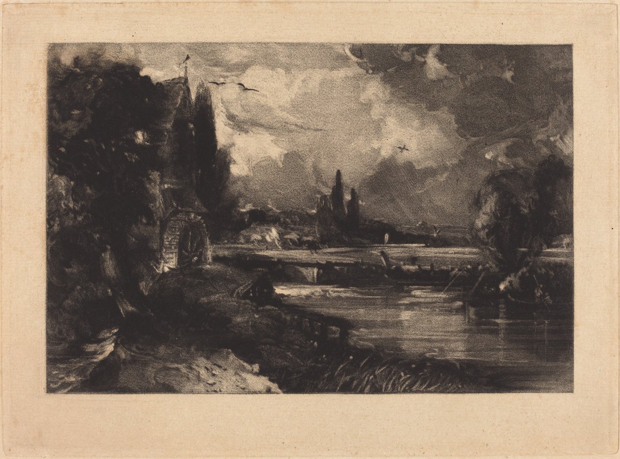 Mulino vicino a Colchester da David Lucas after John Constable