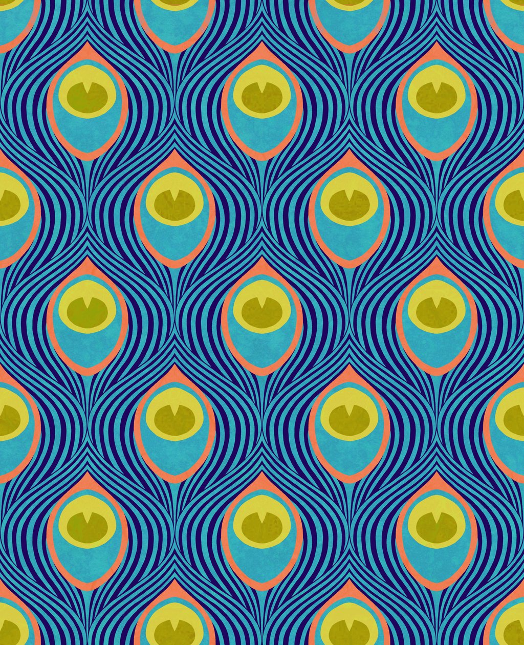 Ciano pavone, 2019 (tecnica mista digitale) da David Newton