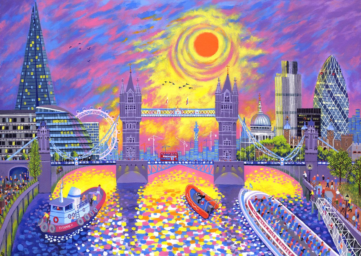 Tramonto: piscina di Londra, 2013 da David Newton